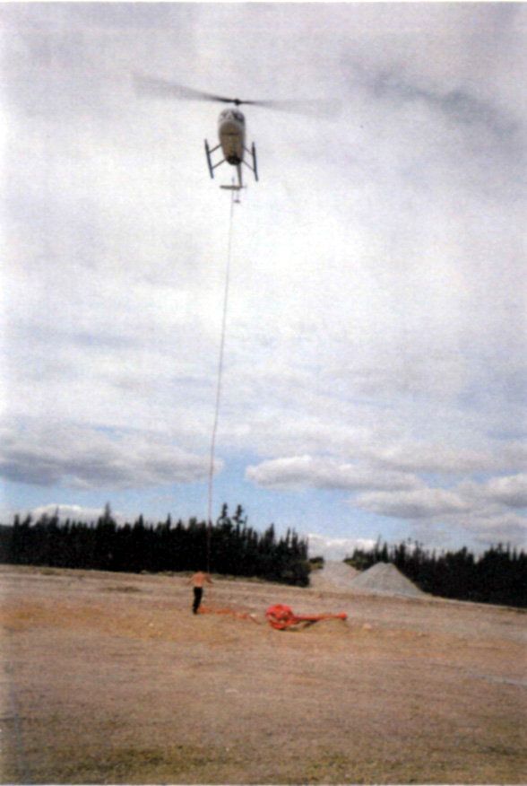 Max with helicopter, in Ungava