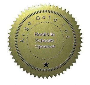 Sample Books in Schools Program sponsor sticker