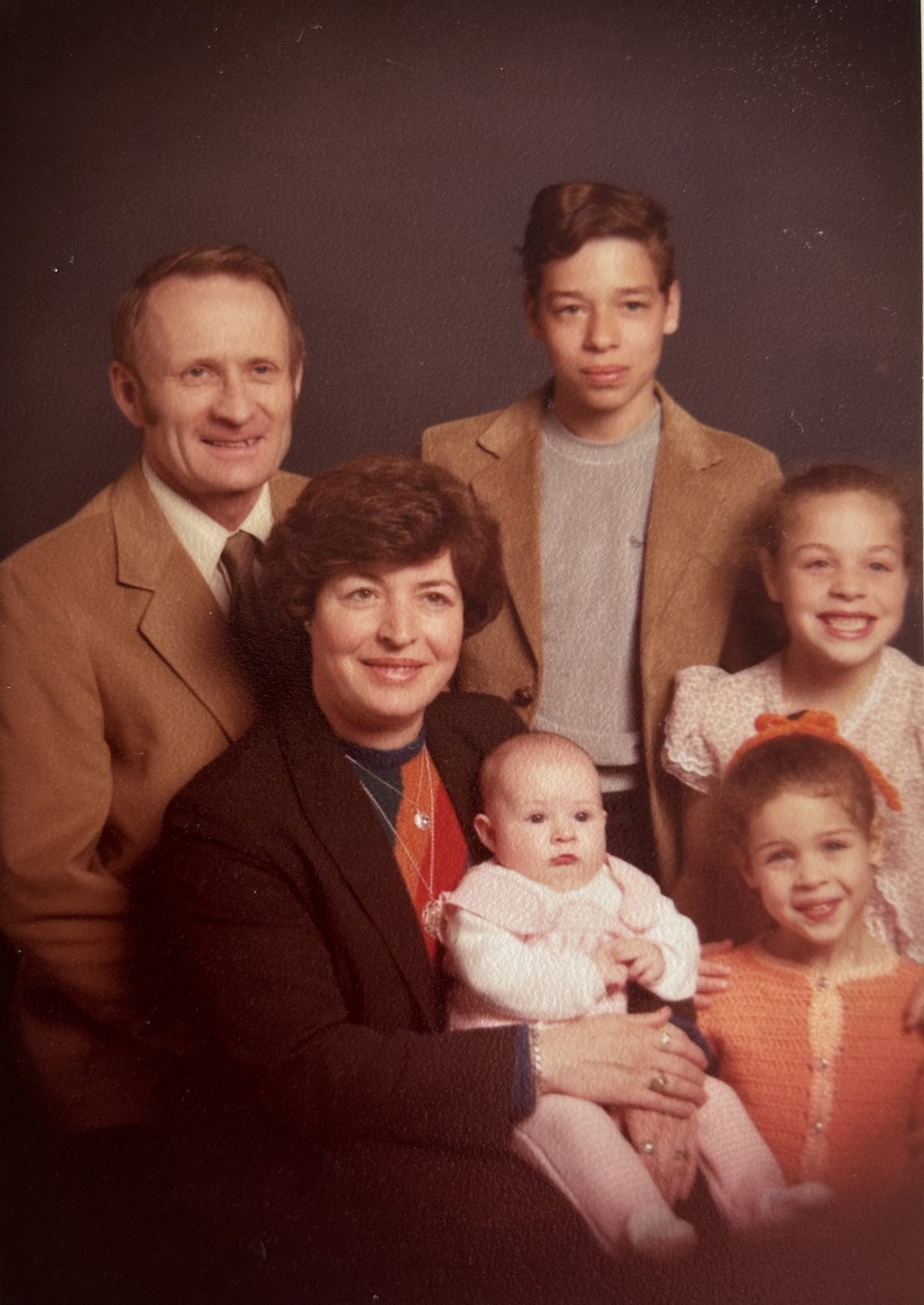 Max with family: (back row) Maxton (Max) Juby, Alex Augello, Gabriella (Gaby) Augello, (front row) Anne D’Angelo, Crystal Juby, and Marnie Augello.